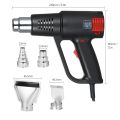 2000W hot air gun digital temperature control handheld. 