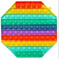 Rainbow Pop IT Fidget Toys, Poppet Push Pop Bubble Popping Sensory Toy for Kids & Adults, Pop It Game for Stress Relief - 4 Shapes Pop it Toy. 