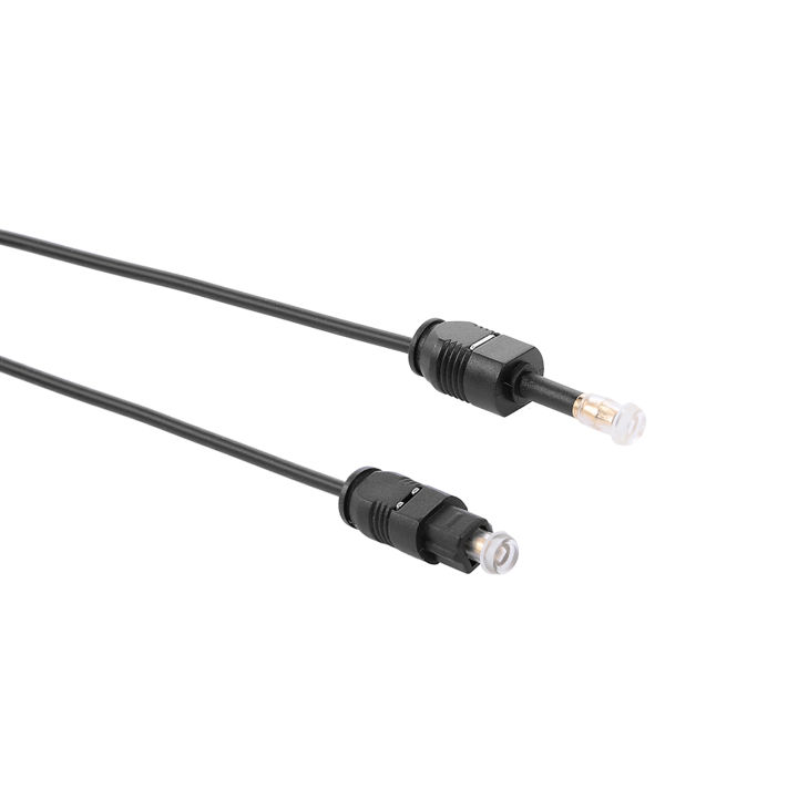 HXSJ%20Gold-Plated%20Toslink%20To%20Mini%20Toslink%20Digital%20Optical%20Fiber%20Square%20To%20Round%20Interface%203.5Mm%20Audio%20Cable%20150Cm%20(Black)%20-%20Image%206