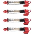 4Piece 53Mm Metal Shock Absorber Damper Replacement Parts Accessories for Axial SCX24 AX24 1/24 RC Crawler Car Upgrade Parts ,Red. 