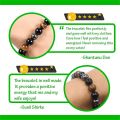 Men Steel Hard Triple Infrared Bracelet,Lymphatic Drainage Black Obsidian Bracelet,Anti-Swelling Black Obsidian Anklet,LONGLUAN Magnetic Therapy Bracelet,Bring Luck and Success. 