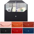 Eco-friendly Cash Envelope Secure Reusable Portable Money Pouch Stylish PU Leather Budget Wallet for Personal Finance Budget. 