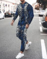2022 spring men's sportswear set Autumn long sleeve T-shirt set colorful casual sportswear 2 piece fashion round neck Street. 