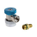2Pcs Car Auto Freon R134A H/L Quick Coupler Adapters Air Conditioning Refrigerant Adjustable A/C Manifold Gauge. 