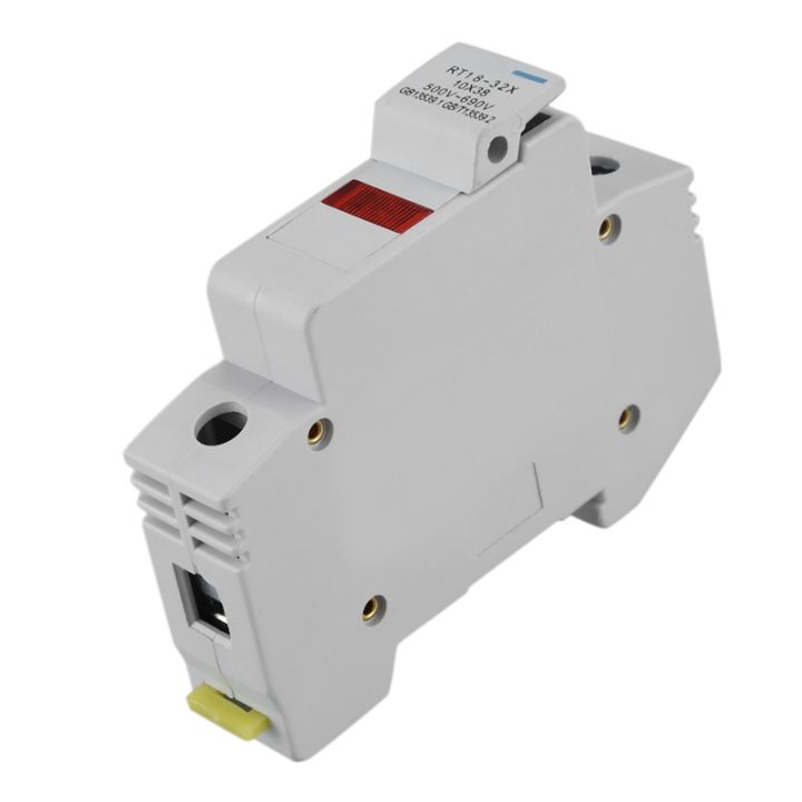 RT18-32X%20AC%20380V%2032A%201%20Pole%2010x38mm%20DIN%20Rail%20Mount%20Fuse%20Holder%20Base%20-%20Image%209