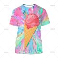 New Design Ice Cream T-shirt For Men Women 3D Printed Fashion O Neck Short Sleeve Tees Streetwear T Shirt Top Clothing. 