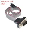 VGA Male DB9 RS232 Male to 10 Pin Serial Port Ribbon Power Cable Adapter 232 serial line 9-pin bezel motherboard line Cp-1-65-125L. 