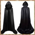 2Pcs Set Halloween Costume Death Cloak Black Death Cloak L Size 1.5M Long 59 Inches Suitable for Outdoor. 