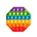 Pop It Rainbow Colour Fidget Sensory Toys pop, Autism Special Needs Stress Relief Silicone Pressure Relieving Toys Hexagon Shape. 