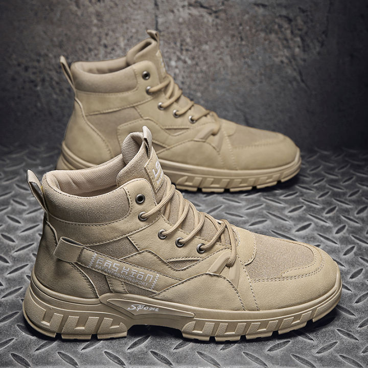 Men casual shoes high-top 2023 new canvas Martin boots outdoor breathable non-slip hiking sneakers size EU 39-44