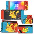 Pokemon Pikachu Skin Cover Sticker Decal For Nintendo Switch Oled Console Joy-Con Controller Dock Skin Vinyl. 