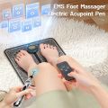 Electric EMS Foot Massager Pad Pulse Acupuncture Point Pen Feet Massage Mat Muscle Stimulation Device Relief Pain Relax Tools. 