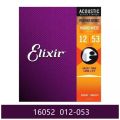 【Latest Style】 Stringed Instrument 11002/11052/16027 Elixir Acoustic Guitar Strings Bronze Nickel Easy Plucking for # Acoustic Guitar Strings Reduced Finger Friction Smooth The Popular Music. 