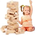 Wiss Toy Wooden Blocks JENGA Blockbuster Stacking Board Game Jenga High Quality 54 Pcs Wooden Block Jenga Stacking Games Building Blocks. 