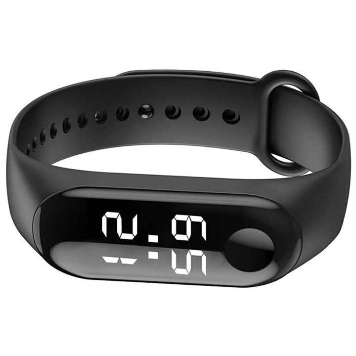 M3 Led Wristwatch Fitness Color Screen Smart Sport Bracelet Activity Running Tracker Heart Rate for Men Women Silicone Watch New