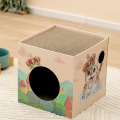 【 ROCKCAT 】2 Layer Box Shape Cat Scratcher Board Scratching Box Scratcher House Cat Cardboard Box Cat House Cat Bed 纸盒猫抓板. 