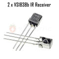 IR Receiver VS1838B 38KHz 3 Pin Infrared Detect Sensor 2pcs for Arduino. 