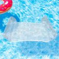 1-2Pcs Transparent Water Hammock Recliner Inflatable Floating Swimming Mattress Sea Swimming Ring Pool Party Toy Lounge Bed Swim. 