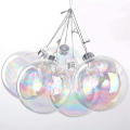 Clear Plastic Ornaments Decorative Christmas Balls Clear Iridescent Decorations Plastic Christmas Ball Ornaments Fillable Ornament Ball. 