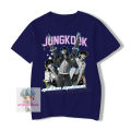 BTS BT21 Logo Tshirt KPOP Logo Branded JUNGKOOK JK T shirt Crew Round Neck Tshirts T-shirt. 