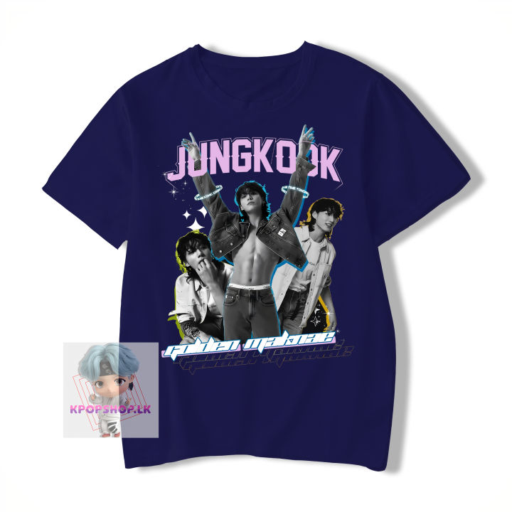 BTS%20BT21%20Logo%20Tshirt%20KPOP%20Logo%20Branded%20JUNGKOOK%20JK%20T%20shirt%20Crew%20Round%20Neck%20Tshirts%20T-shirt%20-%20Image%202