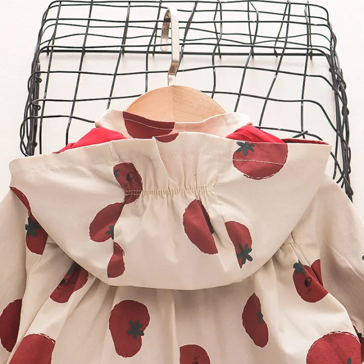 Tomato%20Print%20Infant%20Hooded%20Jacket%20Spring%20And%20Autumn%20New%20Girls'%20Baby%20Long%20Sleeve%20Zipper%20Coat%20Versatile%20Girl%20Children'S%20Clothing%20Suitable%20For%200-3%20Years%20Old%20-%20Image%204