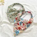 Ruoshui Triangle Hair Scarf For Woman Summer Printed Floral Bandanans Woman Hair Accessories Headband Elastic Hiarband Headwrap. 