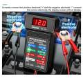 Portable Engine Tester 12V Charging System Tester Digital Analyzer Alternator Checker with Clamps for Truck Motorbike Vehicles van cars. 