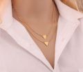 New Choker Fashion Multi-layer Triangle Geometric Design Gold Layered 2 Necklace For Women Charm Gift Jewelry Gold Plated - WN026. 