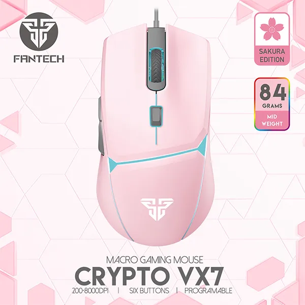 SAKURA SERIES- Fantech VX7 CRYPTO Gaming Mouse
