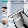 VGR V-030 Professional Hair Trimmer USB Rechargeable Hair Cutting Machine For Men Hair & Beard Trimmer / Clippers (Black). 