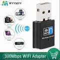 WvvMvv USB 2.0 Receiver Dongle Network Card 802.11N 300Mbps Mini Wireless USB Wifi Adapter For PC Desktop Laptop Windows MAC. 