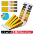 80 Strips/pack Portable with Control Card Professional PH Test Strips Acidic Alkaline Indicator Paper Litmus Tester Paper PH Controller Soil Testing. 