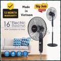 No.1 Vietnam Stand Fan 5 Blade Black Body With Timmer (1 year warranty). 