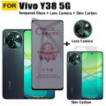 Vivo Y38 Privacy Tempered Glass For Vivo Y18 Y18e Y03 Y27S Y17S Y15S Y15A Anti-Spy Ceramics film+Camera Lens Glass and Back Film. 