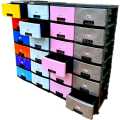 Drawer 6 in 1 baby drawer cupboard storage multi color blue pink grey bed side drawer. 