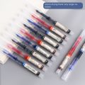 【Flash sale】 12Pcs/set Gel Ink Pen Straight Rollerball Gel Pen Large Capacity Stationery Quick Drying Ballpoint Pen Black/Red/blue Ink 0.5mm Quick Drying Roller Ball Pens Student. 