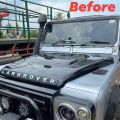 Land Rover Defender For 3mm Black Aluminium Chequer Plate. 