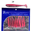 10pcsset Soft Fake Fish Lures Baits 7cm2g T Tail Soft Lure Fishing Tackle New. 