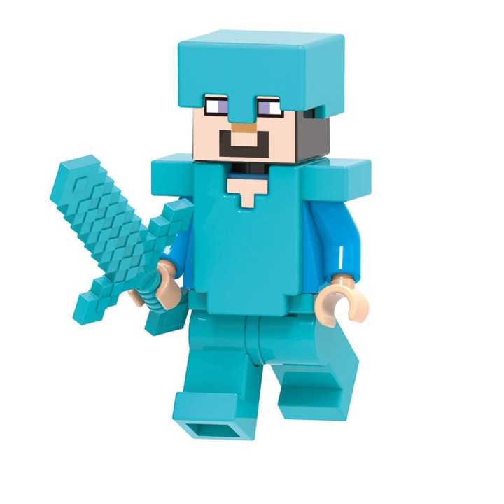 Single Sale Minecraft Building Blocks Game Series Steve Skeleton  Zombie Bricks Educational Figures Toys For Children Collection X0295