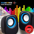 Black D-05A 5W USB 2.0 Speakers with 3.5mm Stereo Jack and USB Powered for PC / Laptop / Smartphone High Quality. 