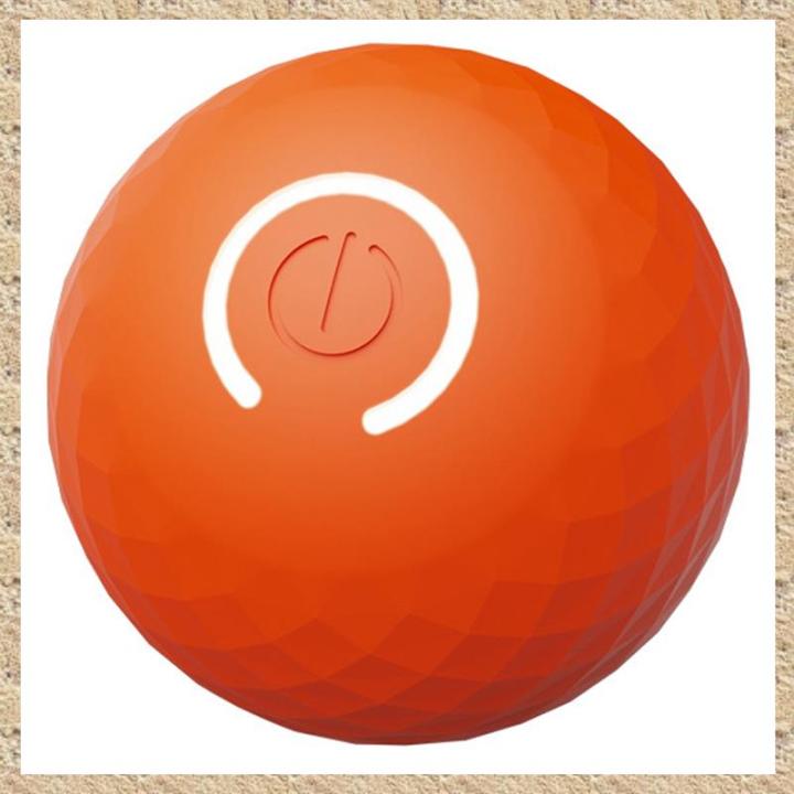 Automatic Rolling Ball Cat Toy Smart Interactive Dog Toys Balls Rechargeable Pet Enrichment Toys Bite Resistant Orange