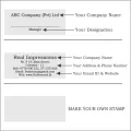 Customize Rubber Self Inked Stamp - Black - 22 x 55MM. 