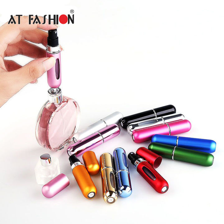 5ml Mini Portable Bottom-Filling Pump Perfume Refillable Spray Bottle Empty Cosmetic Containers Atomizer Bottle Travel