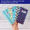 Cash Budget Envelope Wallet System for Women, 12 Budget Sheets Envelopes, Binder Note for Budgeting and Saving Money. 