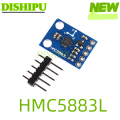 Hmc5883l, gy-273.3v-5v, three-axis magnetic field module sensor magnetometer for arduino. 