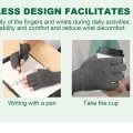 Adjustable straps Joint care gloves Ergonomic fit Lightweight design Elastic fabric Thumb support gloves Breathable material. 