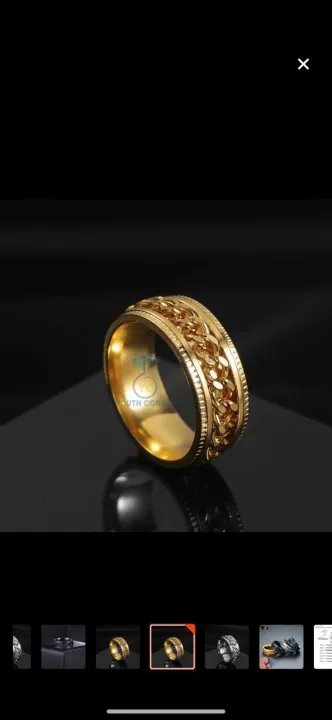 New%20Chain%20Ring%20for%20men's%20pack%20of%202%20Fine%20Quality%20attractive%7C%7CnLooking%20Black%20Challa/Ring%20by%20MJA%20Creations%20-%20Image%203