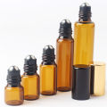 Perfume Bottle Refillable Plastic Containers Amber Roll Glass. 