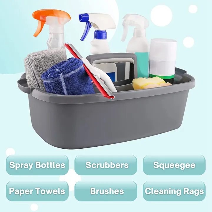 Shower%20Caddy%20Tote%20Organizer%20Basket%20with%20Handle%20for%20Bathroom,Dark%20Gray%20-%20Image%203